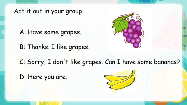 Unit 5 Do you like pears？ Part B Let's talk 课件(共33