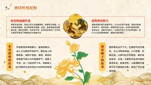 橙红色中国风重阳节PPT模板