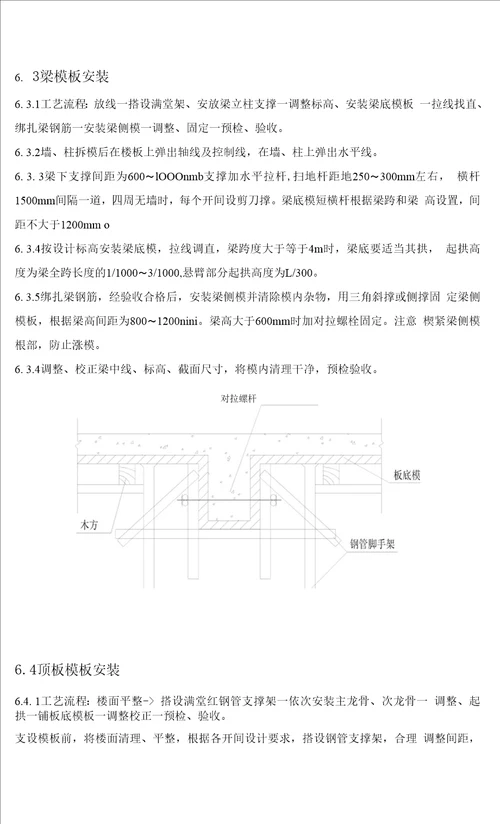 模板施工方案