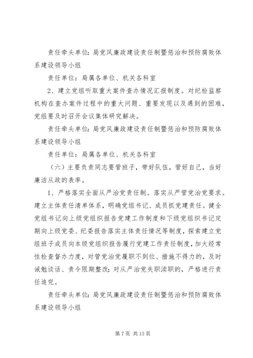 落实全面从严治党党组主体责任重点工作实施方案.docx