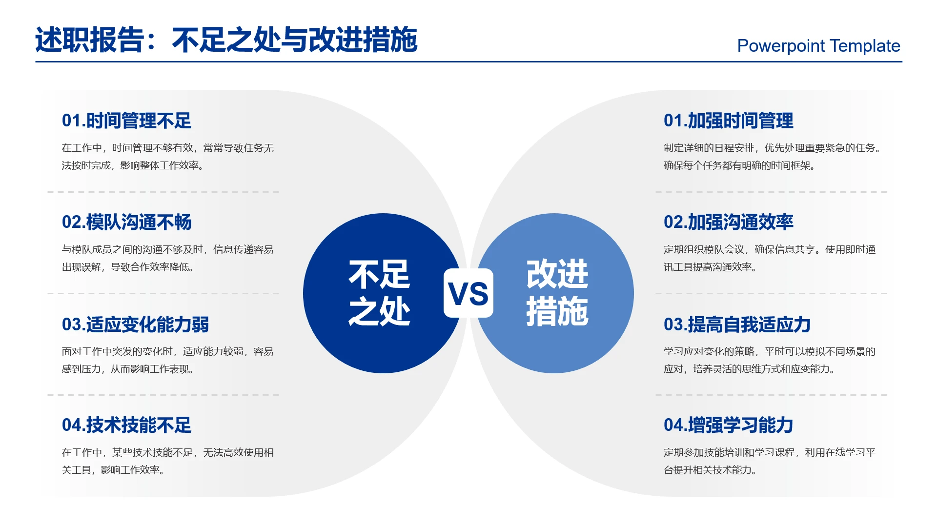 高级感工作汇报述职报告不足之处与改进措施