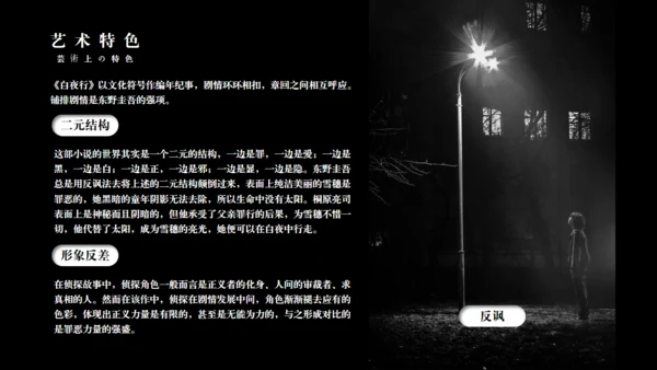 《白夜行》读书分享通用PPT模板