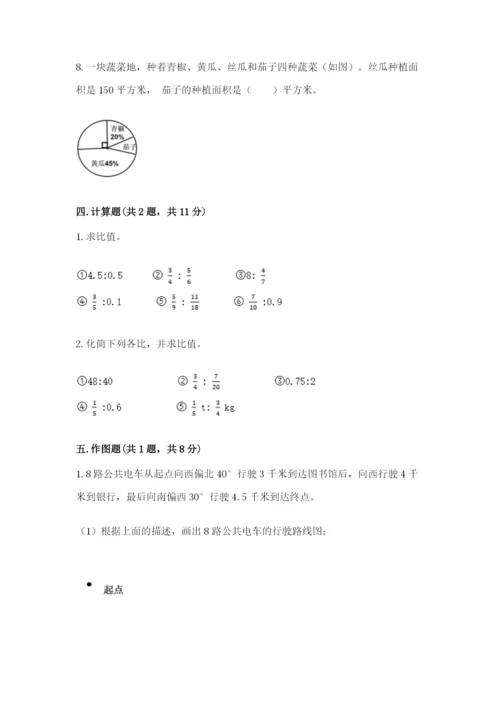 六年级数学上册期末考试卷带答案（精练）.docx