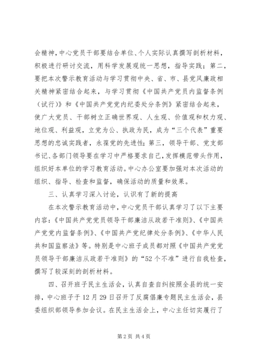 反腐倡廉警示教育活动情况汇报.docx