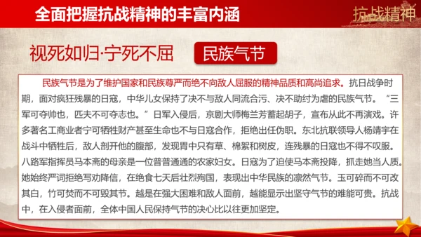 大力弘扬新时代抗战精神ppt模板