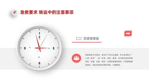 红色微立体简约院前急救护理工作流程PPT课件急救知识