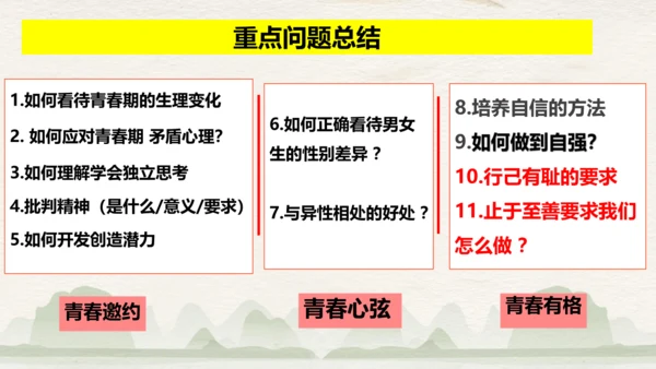 （核心素养目标）第一单元 青春时光 大单元教学