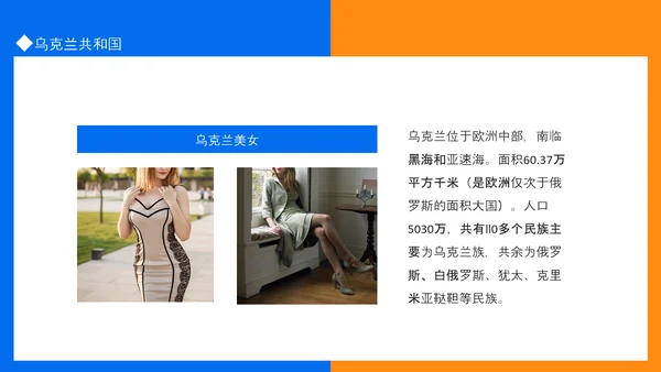 乌克兰介绍动态PPT模板