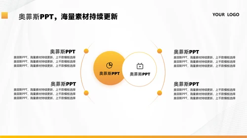 商务风黄色咨询汇报总结
