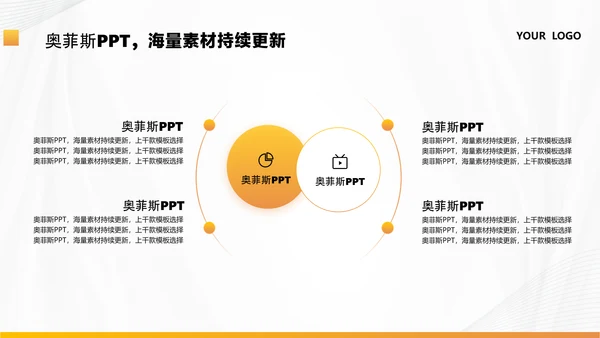 商务风黄色咨询汇报总结