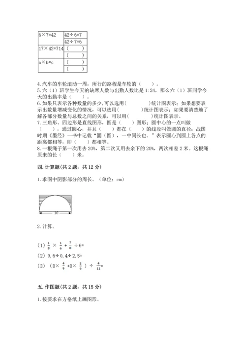 人教版六年级上册数学期末检测卷含答案（典型题）.docx