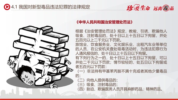世界禁毒日宣传禁毒知识教学PPT模板