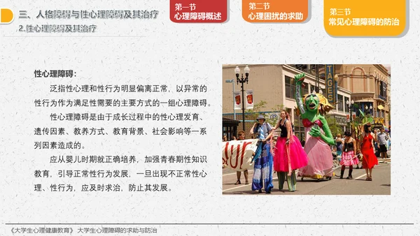 大学生心理障碍求助与防治通用PPT模板