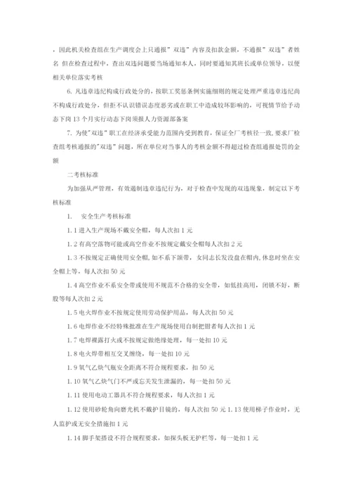 安全生产劳动纪律检查考核办法.docx