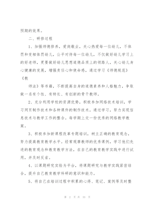 幼师个人研修总结范文十篇.docx