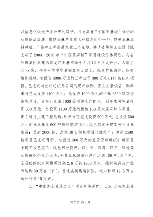 县项目建设情况汇报材料 (3).docx