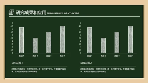 深绿色简约黑板风教育答辩PPT演示模板
