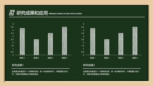 深绿色简约黑板风教育答辩PPT演示模板
