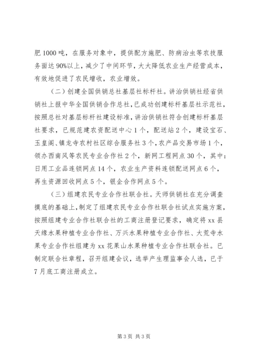 基层供销社综合改革工作报告.docx