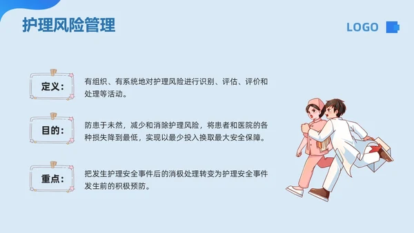 蓝色卡通围手术期安全管理PPT模板宣传PPT动态PPT