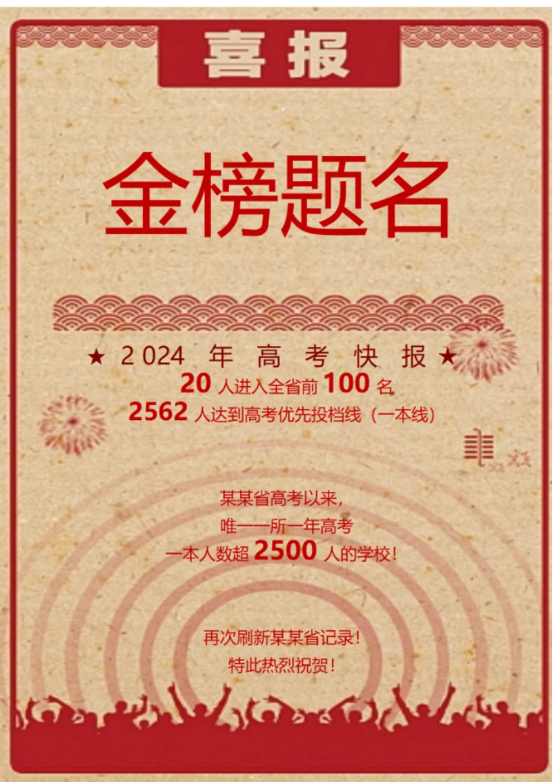 高考金榜题名光荣榜