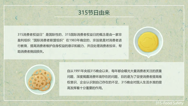 315关注食品安全营养早餐PPT模板