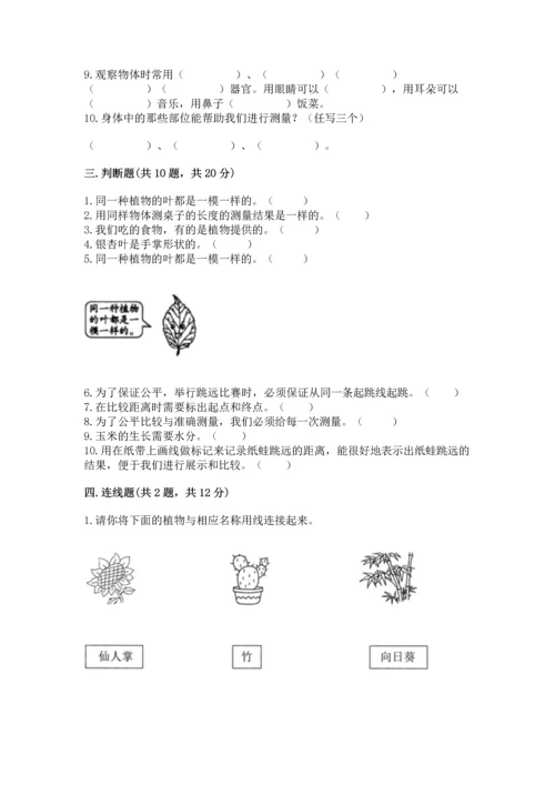 教科版一年级上册科学期末测试卷附答案（巩固）.docx