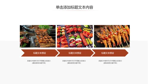 餐饮美味烧烤美食动态PPT模板