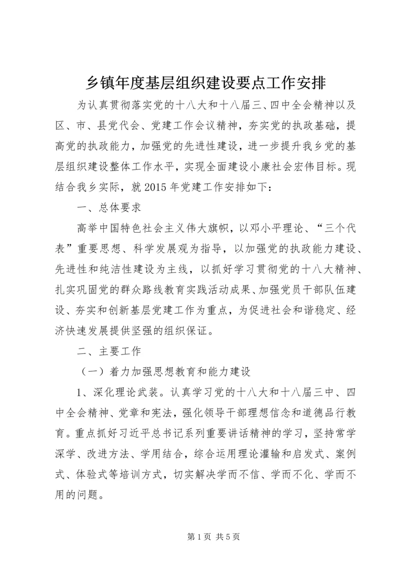 乡镇年度基层组织建设要点工作安排.docx