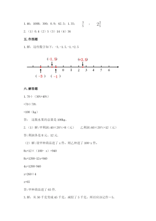 小学六年级下册数学期末卷精品【达标题】.docx