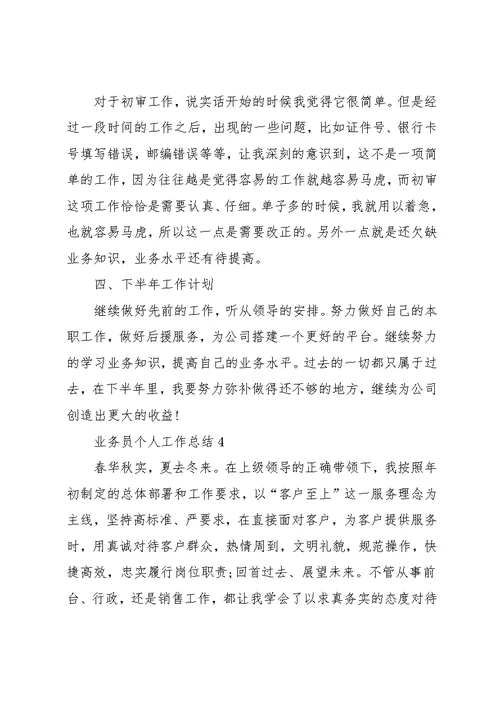 公司业务员个人工作年度总结5篇范文