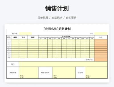 销售计划