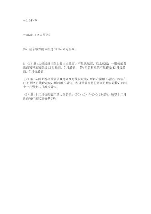 人教版六年级数学下学期期末测试题含答案（达标题）.docx