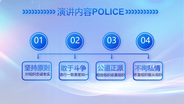 蓝色大气公安警察工作汇报动态PPT