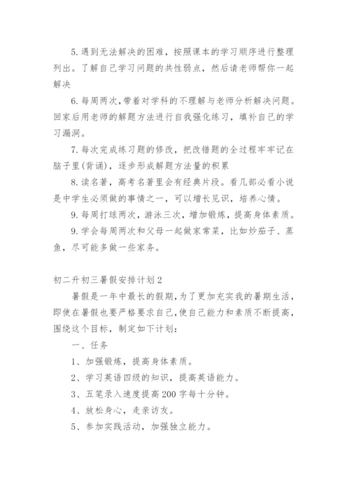 初二升初三暑假安排计划.docx