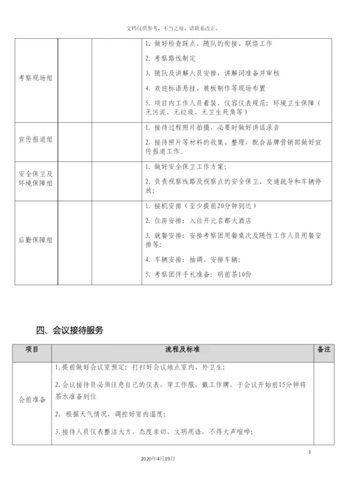 迎接考察交流团接待方案.docx
