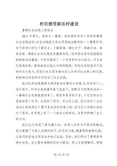 村官感受新农村建设 (2).docx
