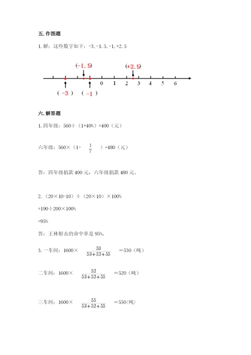 冀教版六年级下册数学 期末检测卷附参考答案【达标题】.docx