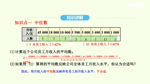 20.1.2中位数和众数课件（共27张PPT） 2025年春人教版数学八年级下册
