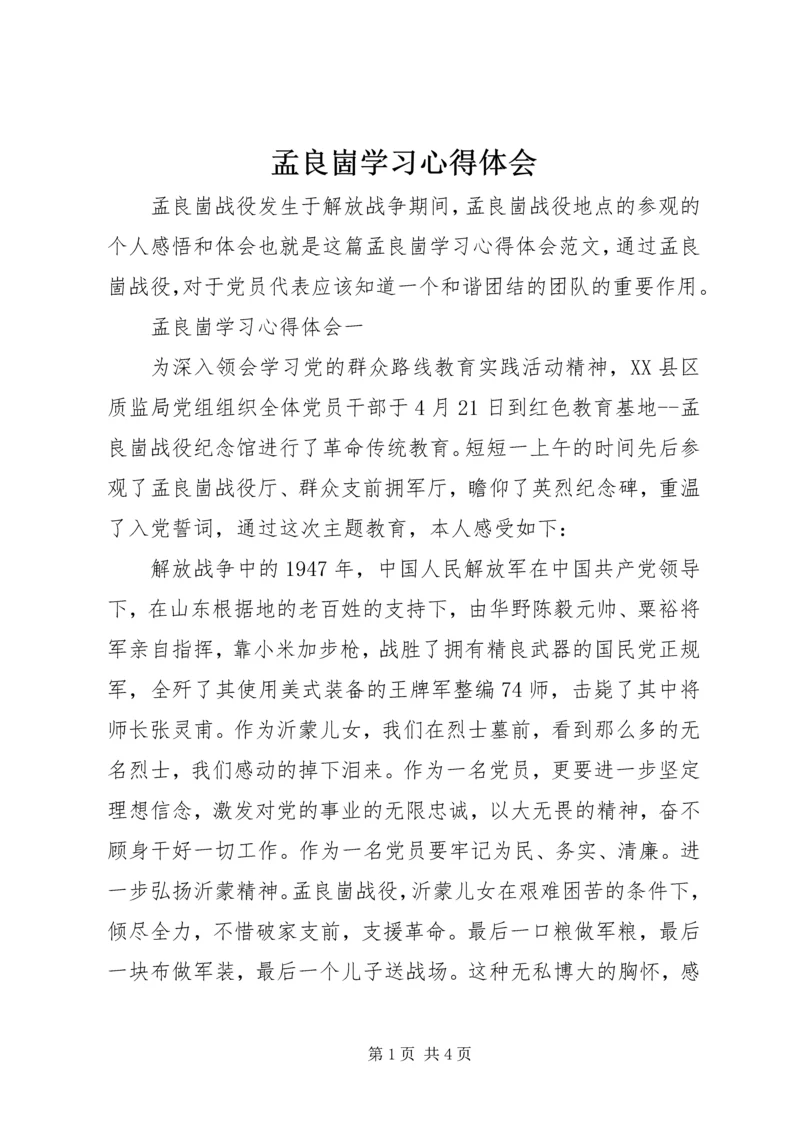 孟良崮学习心得体会.docx