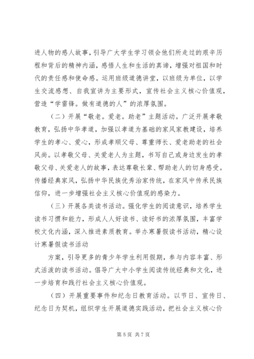 6小学开展培育和践行社会主义核心价值观活动的方案.docx