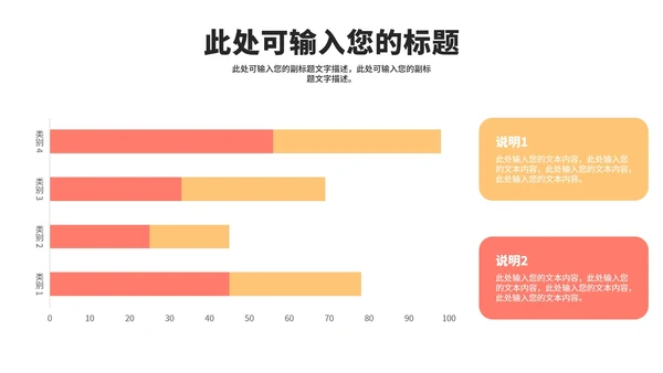 一键换色条形图样式合集PPT模板