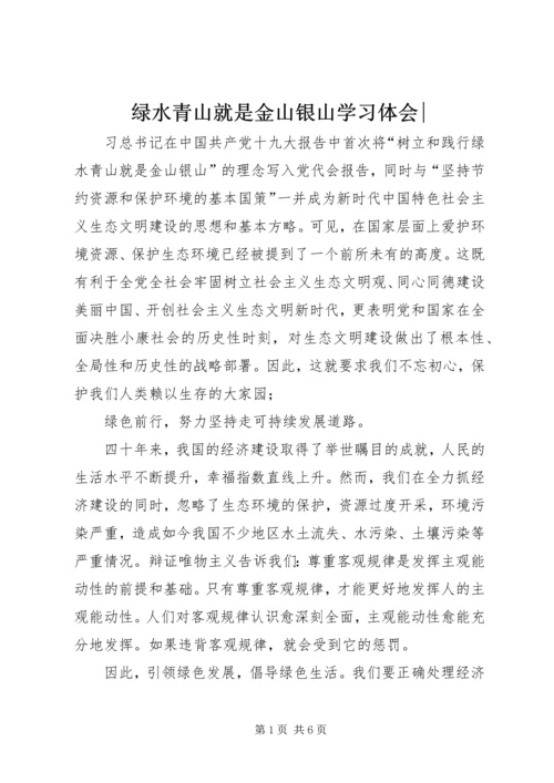 绿水青山就是金山银山学习体会-.docx