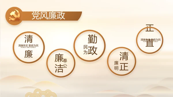 党建党风廉政学习教育动态PPT模板