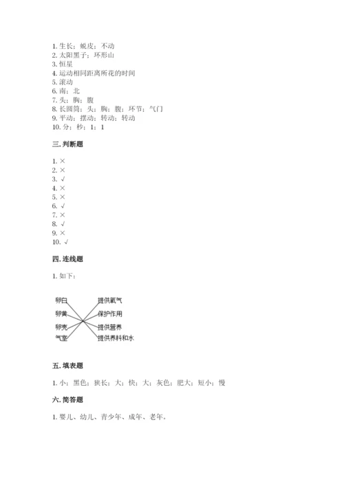 教科版科学三年级下册 期末测试卷精品（黄金题型）.docx