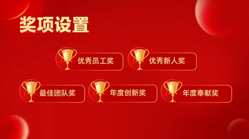红色喜庆风大气年会表彰PPT