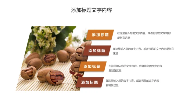 休闲美食美味坚果干果PPT动态模板