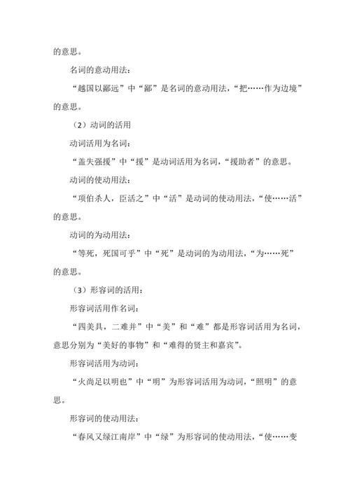 文言文知识清单及解题技巧.docx