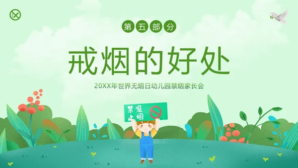 世界无烟日幼儿园禁烟家长会PPT课件