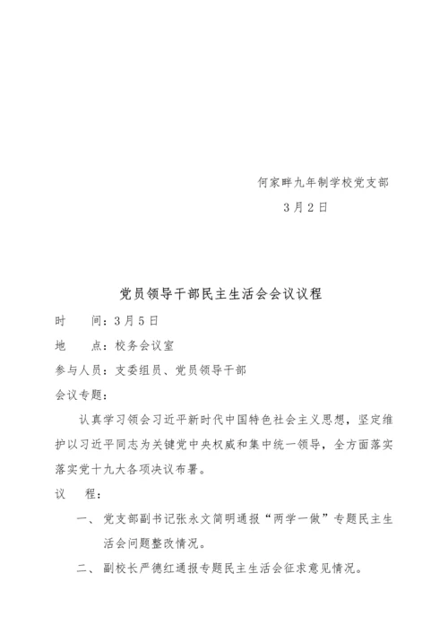 何家畔九学校党支部民主生活会实施专业方案.docx